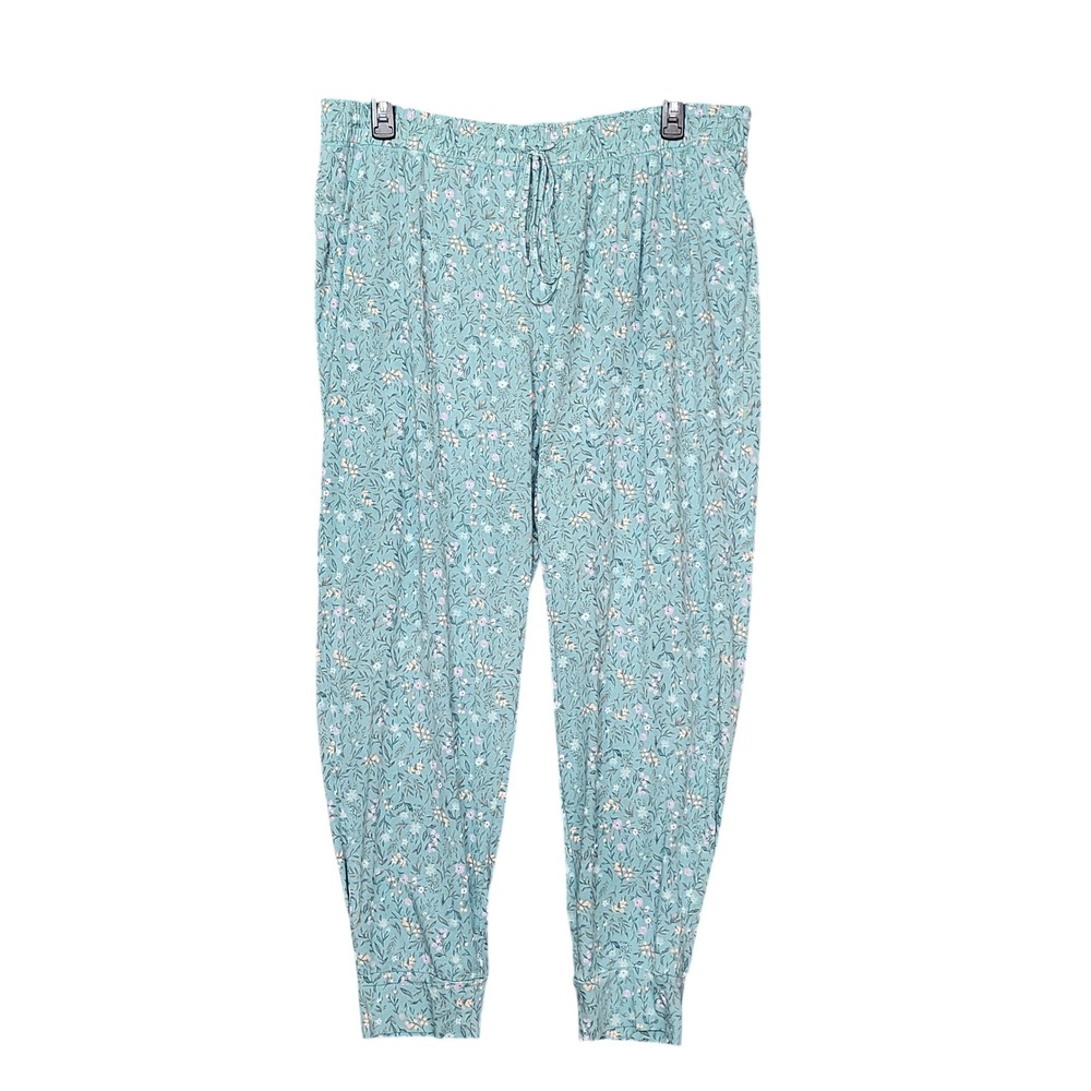 State of Day Printed Jogger Pajama Pants Floral Garden Brush Cotton Blend 3X - Picture 4 of 6